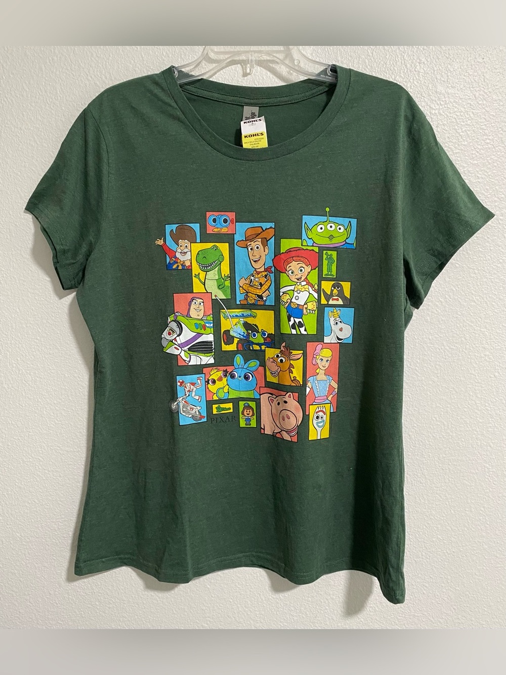 Toy Story Olive Green Cotton Blend Top Women’s XL NWT
